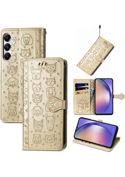 Xiaomi Poco X6 Pro 5g Sevimli Kedi Kabartmalı Premium Pu Deri Flip Darbeye Dayanıklı Cüzdan Manyetik Kılıf Kapağı Kart Yuvaları ile (Yurt Dışından)