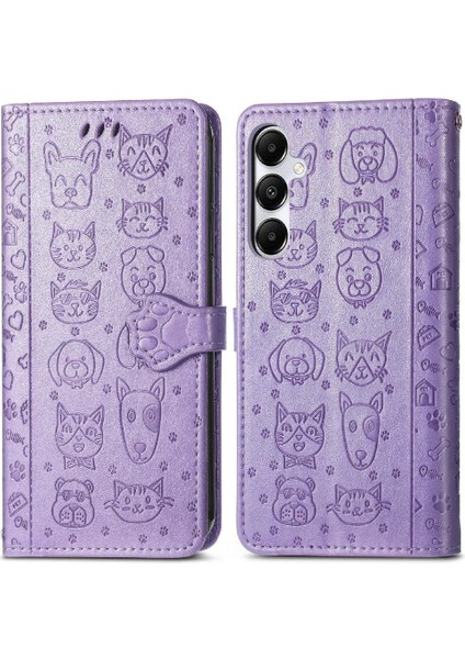 Xiaomi Poco X6 Pro 5g Sevimli Kedi Kabartmalı Premium Pu Deri Flip Darbeye Dayanıklı Cüzdan Manyetik Kılıf Kapağı Kart Yuvaları ile (Yurt Dışından)
