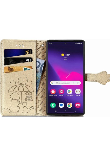 Samsung Galaxy S24 Ultra Sevimli Kedi Kabartmalı Premium Pu Deri Flip Darbeye Dayanıklı Cüzdan Manyetik Kılıf Kapağı Kart Yuvaları ile (Yurt Dışından) modelleri