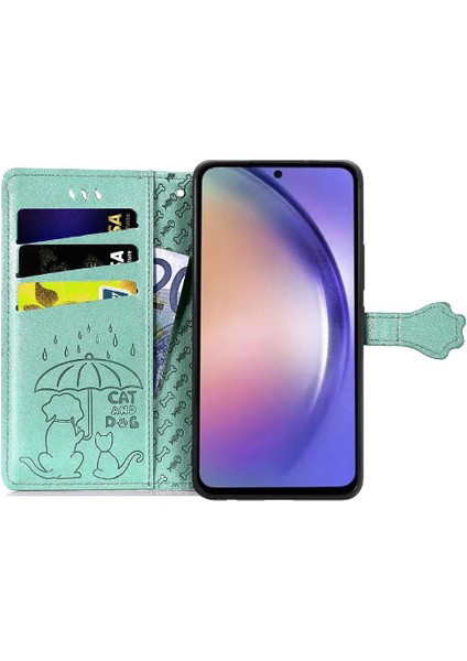 Xiaomi Poco X6 Pro 5g Sevimli Kedi Kabartmalı Premium Pu Deri Flip Darbeye Dayanıklı Cüzdan Manyetik Kılıf Kapağı Kart Yuvaları ile (Yurt Dışından)