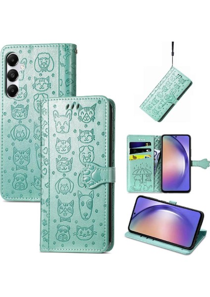 Xiaomi Poco X6 Pro 5g Sevimli Kedi Kabartmalı Premium Pu Deri Flip Darbeye Dayanıklı Cüzdan Manyetik Kılıf Kapağı Kart Yuvaları ile (Yurt Dışından)