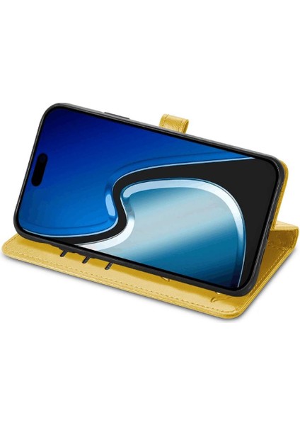 iPhone 15 Plus Sevimli Kedi Kabartmalı Premium Pu Deri Flip Darbeye Dayanıklı Cüzdan Manyetik Kılıf Kapağı Kart Yuvaları ile (Yurt Dışından) fırsatları