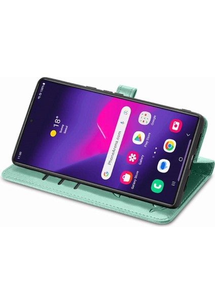 Samsung Galaxy S25 Ultra Sevimli Kedi Kabartmalı Premium Pu Deri Flip Darbeye Dayanıklı Cüzdan Manyetik Kılıf Kapağı Kart Yuvaları ile (Yurt Dışından)