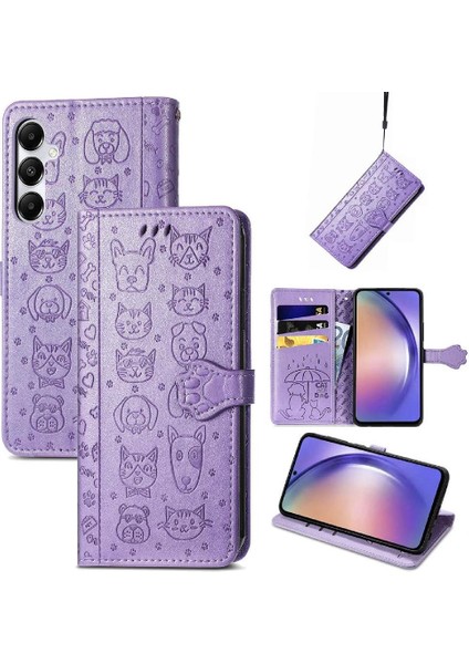 Xiaomi Poco X6 Pro 5g Sevimli Kedi Kabartmalı Premium Pu Deri Flip Darbeye Dayanıklı Cüzdan Manyetik Kılıf Kapağı Kart Yuvaları ile (Yurt Dışından)