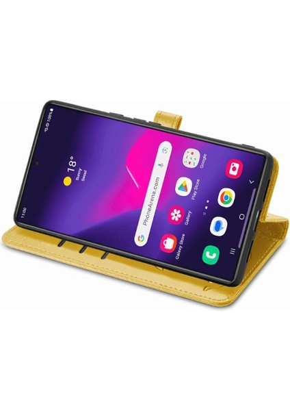 Samsung Galaxy S25 Ultra Sevimli Kedi Kabartmalı Premium Pu Deri Flip Darbeye Dayanıklı Cüzdan Manyetik Kılıf Kapağı Kart Yuvaları ile (Yurt Dışından)