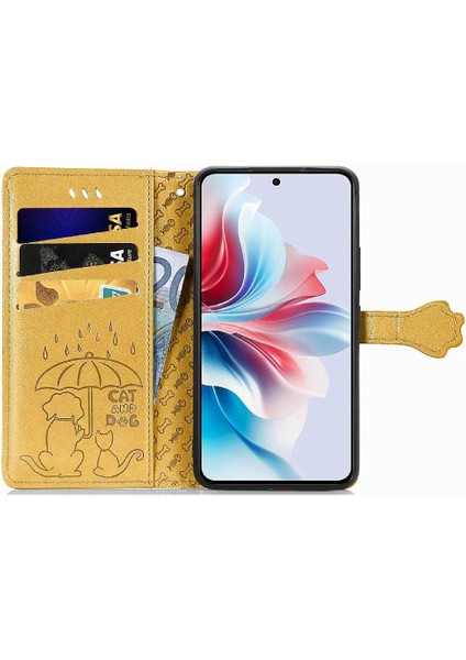 Oppo Reno 11 F 5g Sevimli Kedi Kabartmalı Premium Pu Deri Flip Darbeye Dayanıklı Cüzdan Manyetik Kılıf Kapağı Kart Yuvaları ile (Yurt Dışından) fırsatları