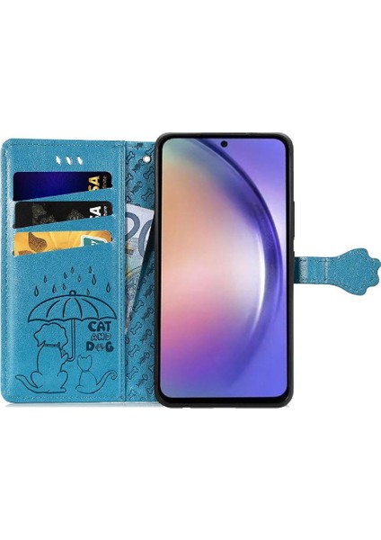 Xiaomi Poco X6 Pro 5g Sevimli Kedi Kabartmalı Premium Pu Deri Flip Darbeye Dayanıklı Cüzdan Manyetik Kılıf Kapağı Kart Yuvaları ile (Yurt Dışından)