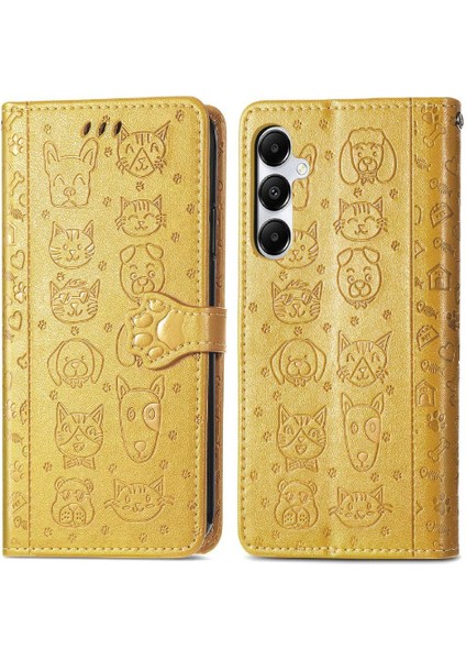Xiaomi Poco X6 Pro 5g Sevimli Kedi Kabartmalı Premium Pu Deri Flip Darbeye Dayanıklı Cüzdan Manyetik Kılıf Kapağı Kart Yuvaları ile (Yurt Dışından)