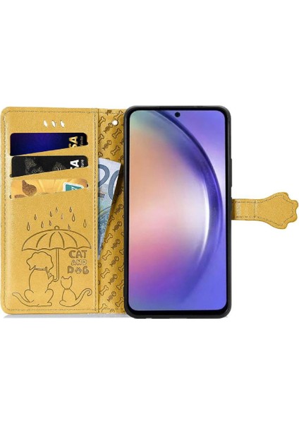 Xiaomi Poco X6 Pro 5g Sevimli Kedi Kabartmalı Premium Pu Deri Flip Darbeye Dayanıklı Cüzdan Manyetik Kılıf Kapağı Kart Yuvaları ile (Yurt Dışından)