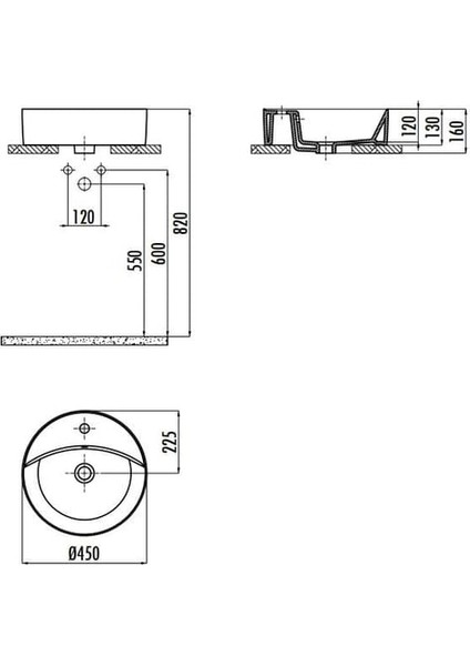NC046 Nice Tezgah Üzeri Lavabo Ø45 cm fiyatları