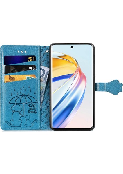Honor X9B Sevimli Kedi Kabartmalı Premium Pu Deri Flip Darbeye Dayanıklı Cüzdan Manyetik Kılıf Kapağı Kart Yuvaları ile (Yurt Dışından) fırsatları