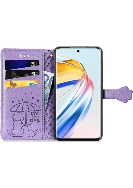Honor X9B Sevimli Kedi Kabartmalı Premium Pu Deri Flip Darbeye Dayanıklı Cüzdan Manyetik Kılıf Kapağı Kart Yuvaları ile (Yurt Dışından) indirimleri