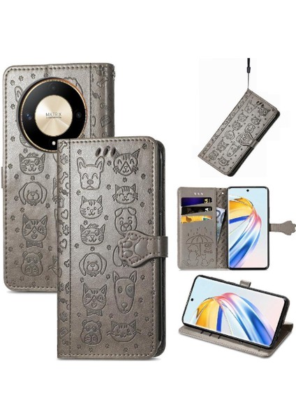 Honor X9B Sevimli Kedi Kabartmalı Premium Pu Deri Flip Darbeye Dayanıklı Cüzdan Manyetik Kılıf Kapağı Kart Yuvaları ile (Yurt Dışından) indirimleri