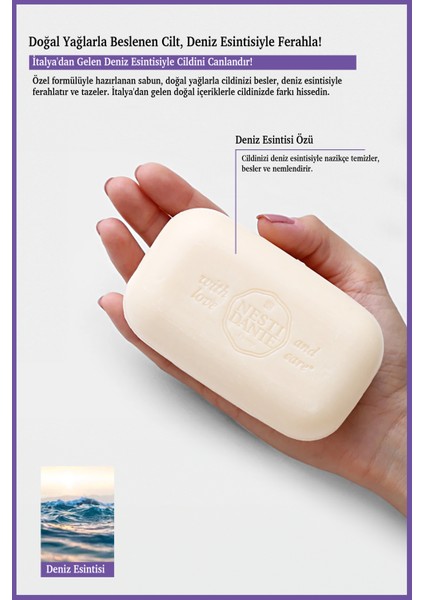 With Love And Care Aqua Dea Marine Katı Sabun 250 gr | Nemlendirici | Deniz Esintisi