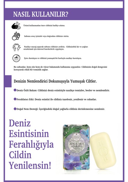 With Love And Care Aqua Dea Marine Katı Sabun 250 gr | Nemlendirici | Deniz Esintisi