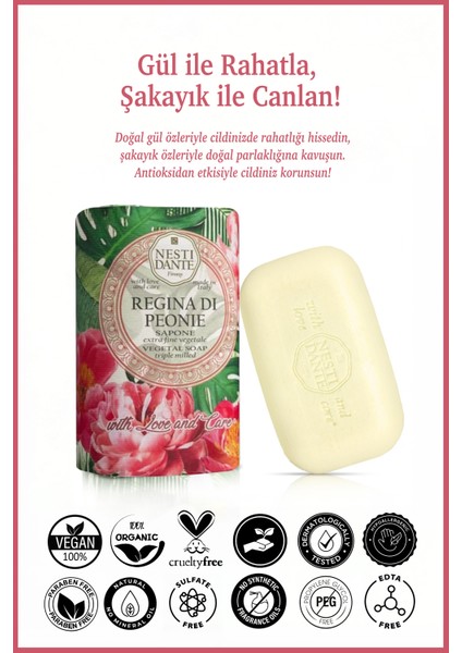 With Love And Care Regina Di Peonie Katı Sabun 250gr Gül Ve Şakayık fiyatları
