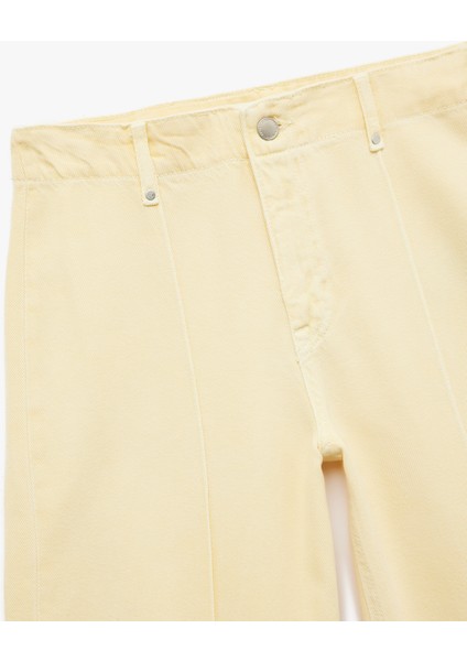 Cep Detaylı Yüksek Bel Geniş Paça Pantolon modelleri