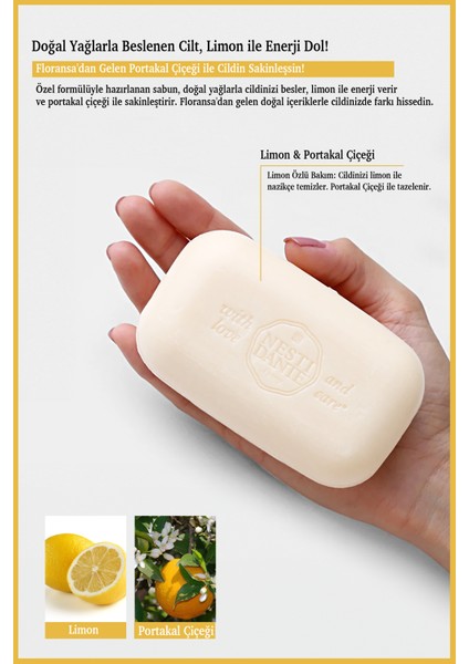 With Love And Care Limonum Zagara Citrus Katı Sabun 250 gr Limon Çiçeği