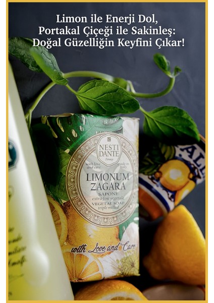 With Love And Care Limonum Zagara Citrus Katı Sabun 250 gr Limon Çiçeği