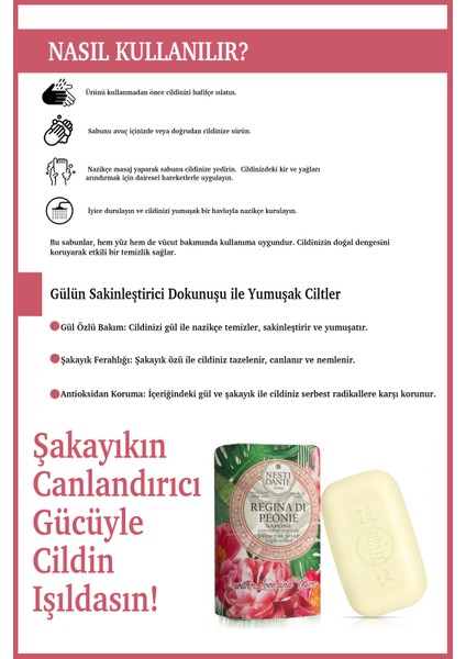 With Love And Care Regina Di Peonie Katı Sabun 250gr Gül Ve Şakayık fırsatları