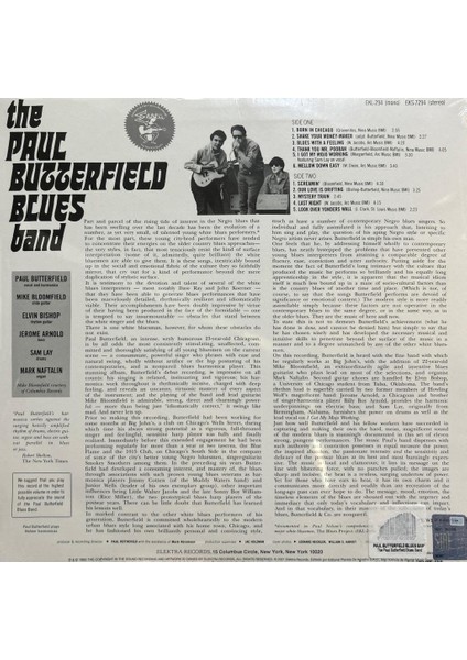 The Paul Butterfield Blues Band Blues Rock Lp