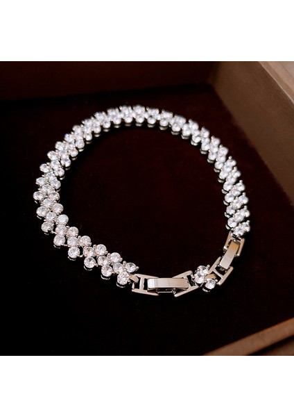 Zirkon Mikro Set Bileklik Retro Mizaç Bileklik Yüz El Aksesuarları (Yurt Dışından)