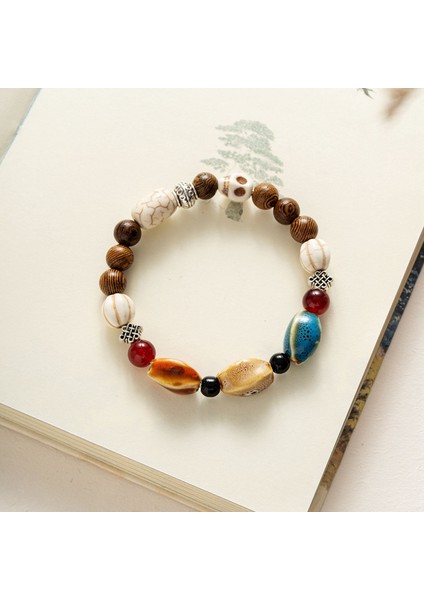 Seramik Takı Bileklik Etnik Stil Qing El Dokuması Bileklik (Yurt Dışından)