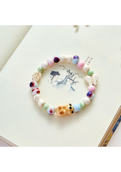 Seramik Takı Bileklik Etnik Stil Qing El Dokuması Bileklik (Yurt Dışından)