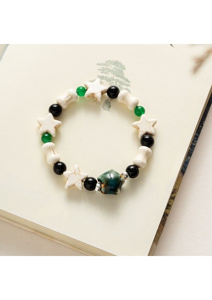 Seramik Takı Bileklik Etnik Stil Qing El Dokuması Bileklik (Yurt Dışından)