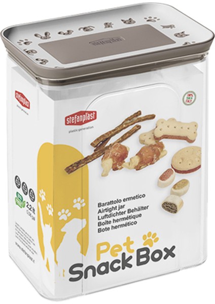 Dikdörtgen Snackbox 2,2lt Gri/beyaz