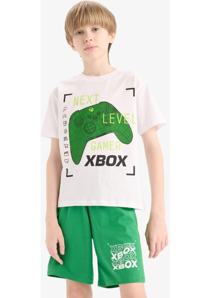 Erkek Çocuk Xbox Pijama Takımı Kısa Kollu Üst Beli Lastikli Şort E0345A825HS
