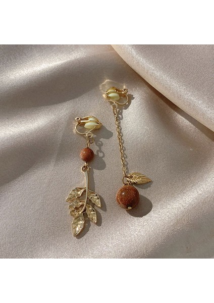 Kulak Deliksiz Duygu Kulak Klipsleri Niş Tasarım Küpeler Fransız Vintage Inci Küpeler (Yurt Dışından)