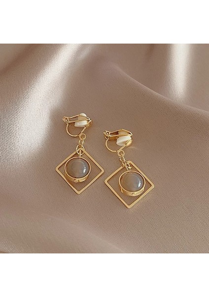 Kulak Deliksiz Duygu Kulak Klipsleri Niş Tasarım Küpeler Fransız Vintage Inci Küpeler (Yurt Dışından)