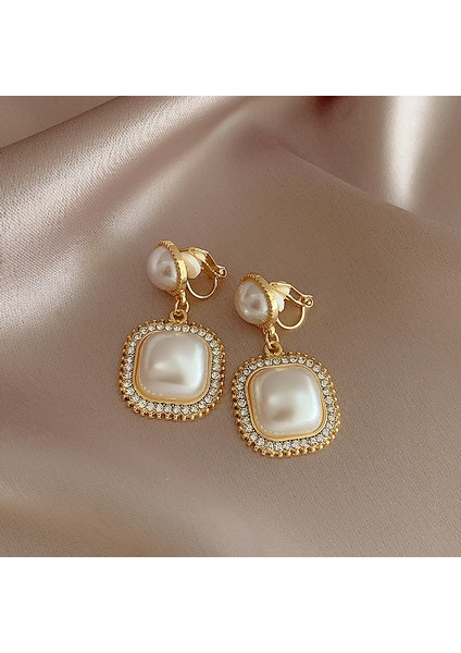 Kulak Deliksiz Duygu Kulak Klipsleri Niş Tasarım Küpeler Fransız Vintage Inci Küpeler (Yurt Dışından)