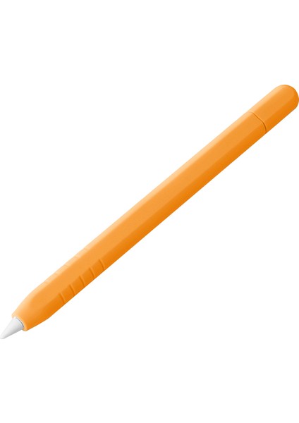 Apple Pencil (Usb-C) Için Silikon Kılıf Düşmeye Lı Kalem Koruyucu Kılıf ve Uç Kapağı-Turuncu (Yurt Dışından)
