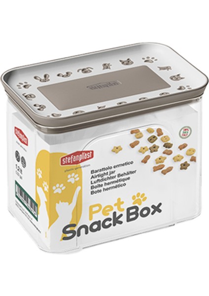 Dikdörtgen Snackbox 1,2lt Gri/beyaz