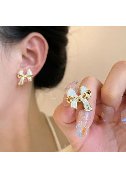 Zirkon Küpe Tasarımı Minimalist Vegan Loop Geometrik Inci Küpe (Yurt Dışından)