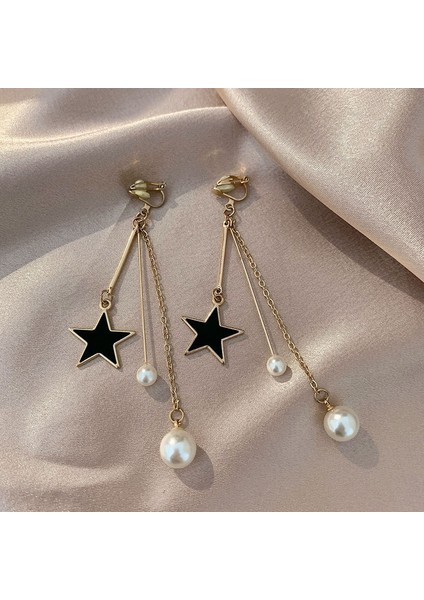 Kulak Deliksiz Duygu Kulak Klipsleri Niş Tasarım Küpeler Fransız Vintage Inci Küpeler (Yurt Dışından)