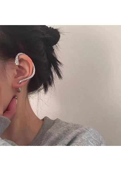 Kulak Delici Yok Kulak Klipsi Tasarımı Küpeler Kadın Uzun Püskül Zirkonya Kulak Kemiği Klipsi (Yurt Dışından)