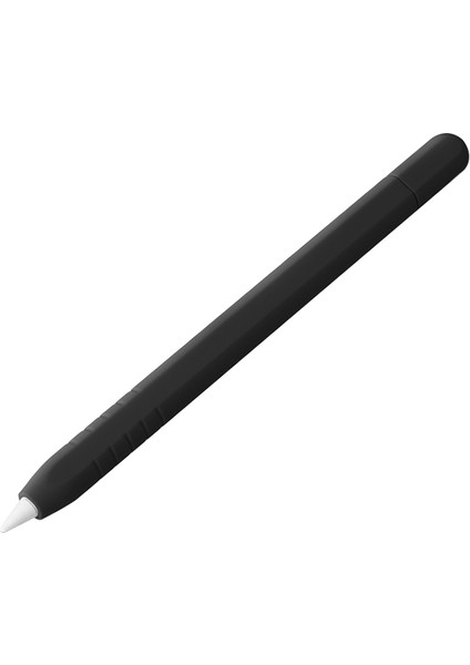 Apple Pencil (Usb-C) Için Silikon Kılıf Düşme Önleyici Kalem Koruyucu Kılıf ve Uç Kapağı - Siyah (Yurt Dışından)