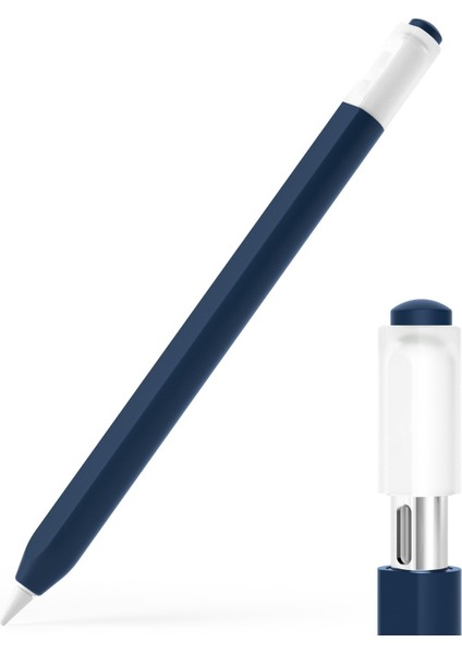 Apple Pencil (Usb-C) Için Şık Silikon Kılıf Stylus Kalem Koruyucu Kılıf-Gece Yarısı Mavisi (Yurt Dışından)