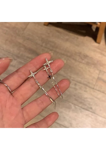 Düz Küpeler Küpeler Basit Yuvarlak Yüz Küpeleri Kişiselleştirilmiş Daire Küpeler (Yurt Dışından)