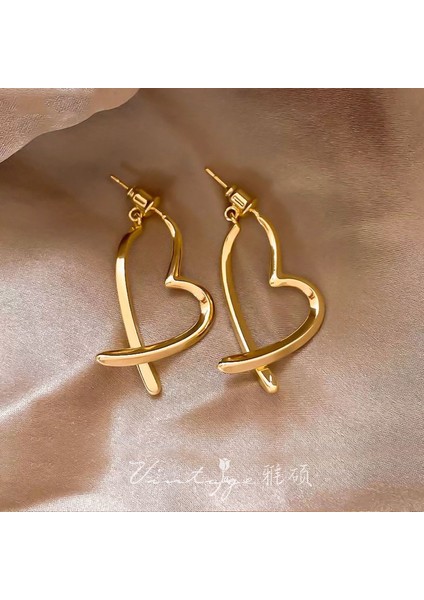 Altın Küpeler Vintage Temperament Küpeler Metal Küpeler (Yurt Dışından)