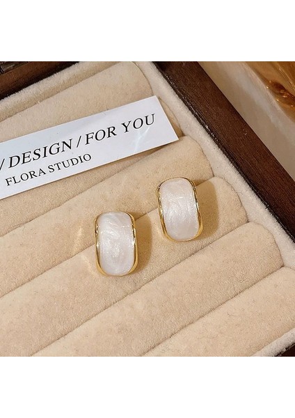 Kulak Deliksiz Kulak Klipsleri Mizaç Küpeleri Fransız Retro Inci Küpeler (Yurt Dışından)