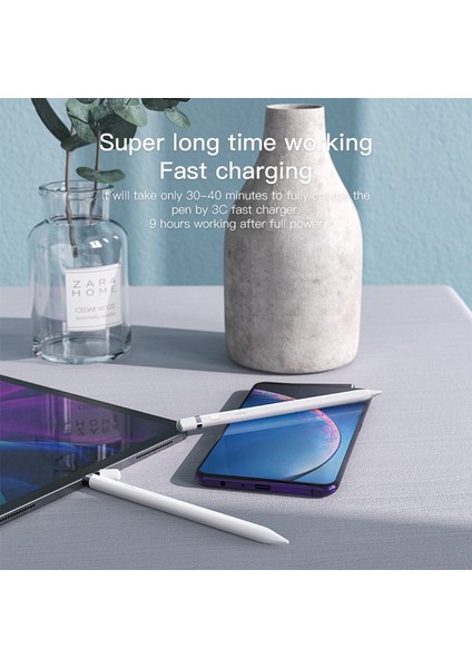Yesıdo ST08 Aktif Kapasitif Kalem Hafif Dokunmatik Ekran Kalemi iPad Air (2020)/PRO 11 Inç (2018)/(2020)-TYPE-C Fişiyle Uyumlu (Yurt Dışından)