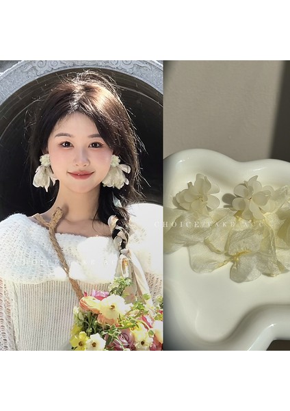 Küpeler Tatil Stili Küpeler Rafya Hasır El Yapımı Rattan Küpeler (Yurt Dışından)