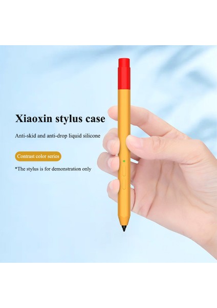 Lenovo Xiaoxin Stylus Kontrast Renk Sıvı Silikon Koruyucu Kalem Kılıfı Sarma Kapağı Kılıfı-Siyah (Yurt Dışından) modelleri