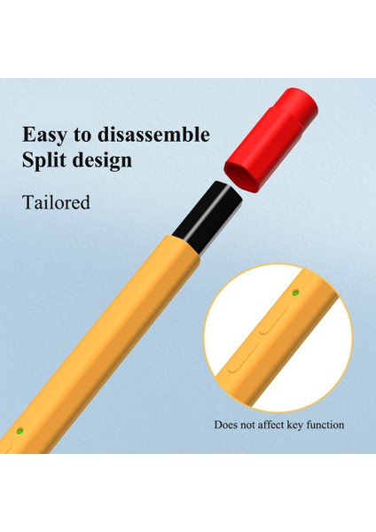 Lenovo Xiaoxin Stylus Kontrast Renk Sıvı Silikon Koruyucu Kalem Kılıfı Sarma Kapağı Kılıfı-Siyah (Yurt Dışından) fırsatları