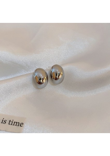 Zirkon Küpe Tasarımı Minimalist Vegan Loop Geometrik Inci Küpe (Yurt Dışından)