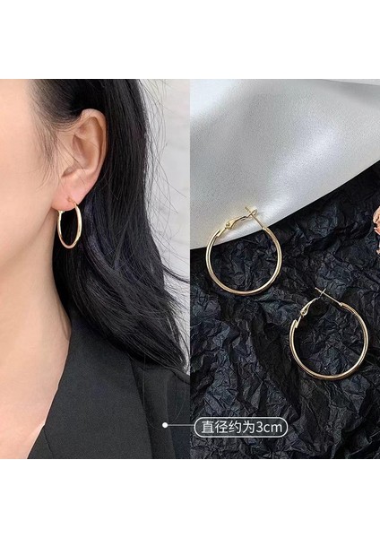 Küpeler Büyük Daire Küpeler Temperament Basit Küpeler Küpeler Mücevherat (Yurt Dışından)